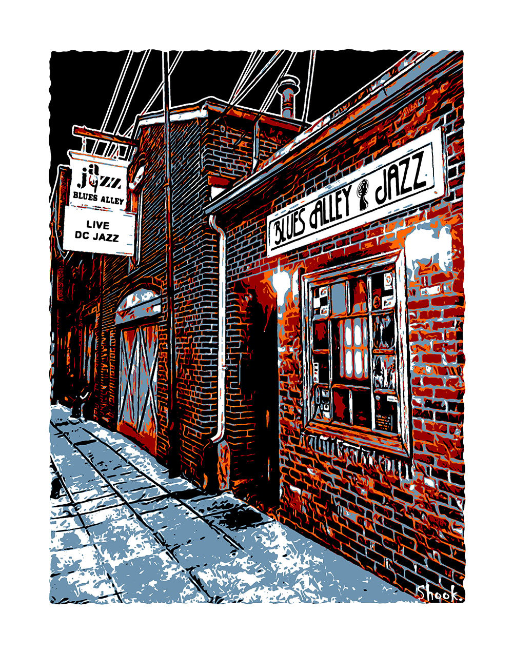 Blues Alley, Washington DC  Art Print (Multi-size options)