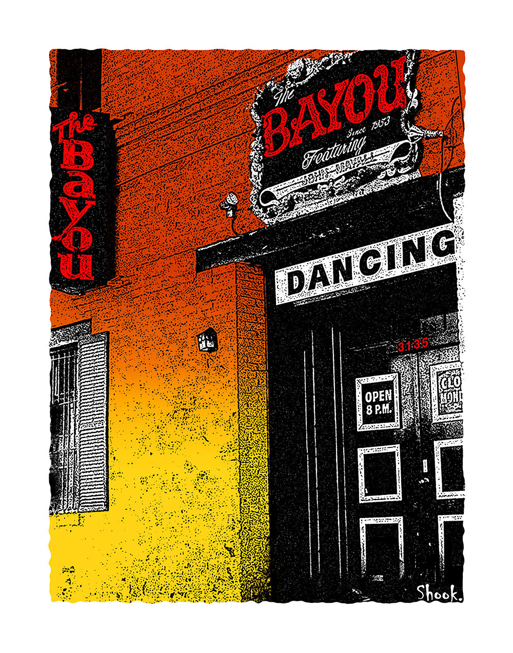 The Bayou, Washington DC Art Print (Multi-size options)