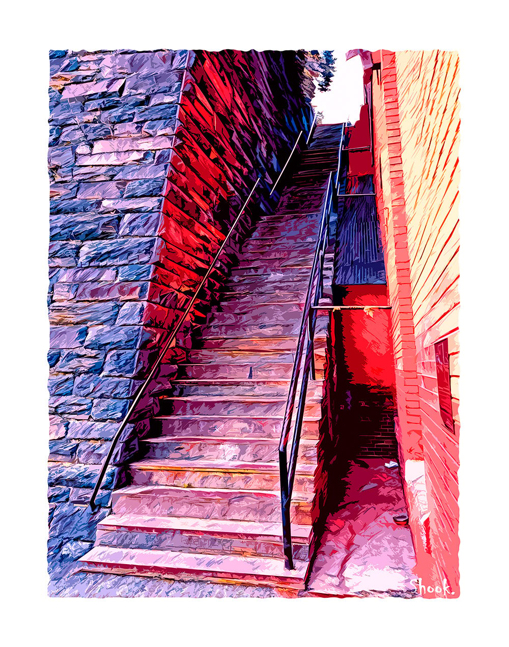 The Exorcist Stairs DC Art Print (Multi-size options)