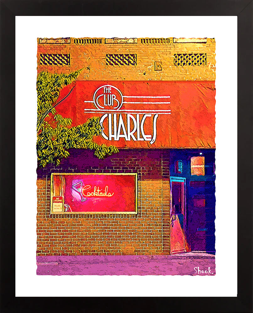 Club Charles, Baltimore MD Art Print (Multi-size options)