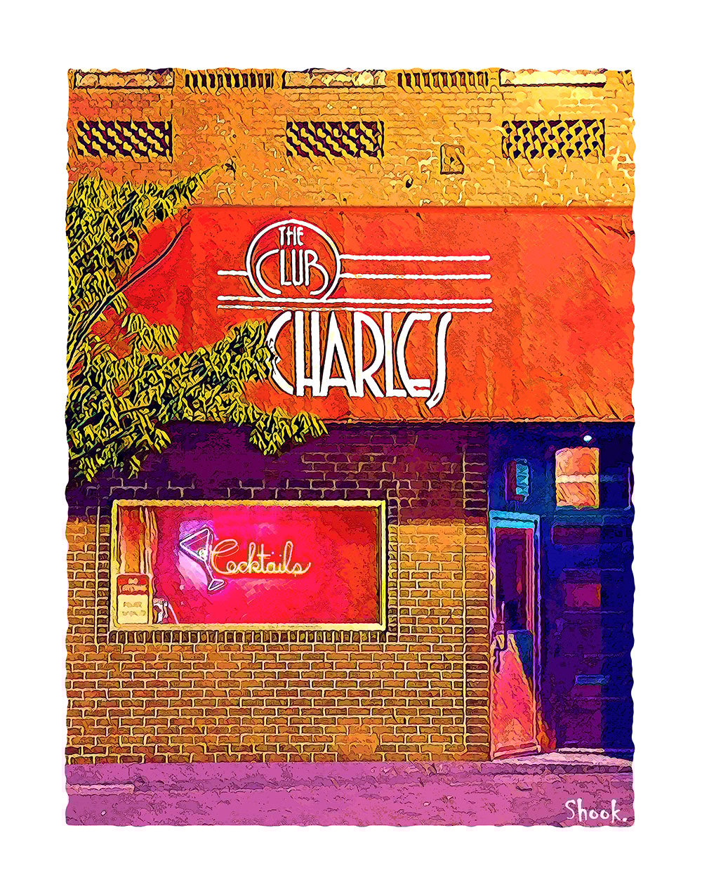 Club Charles, Baltimore MD Art Print (Multi-size options)