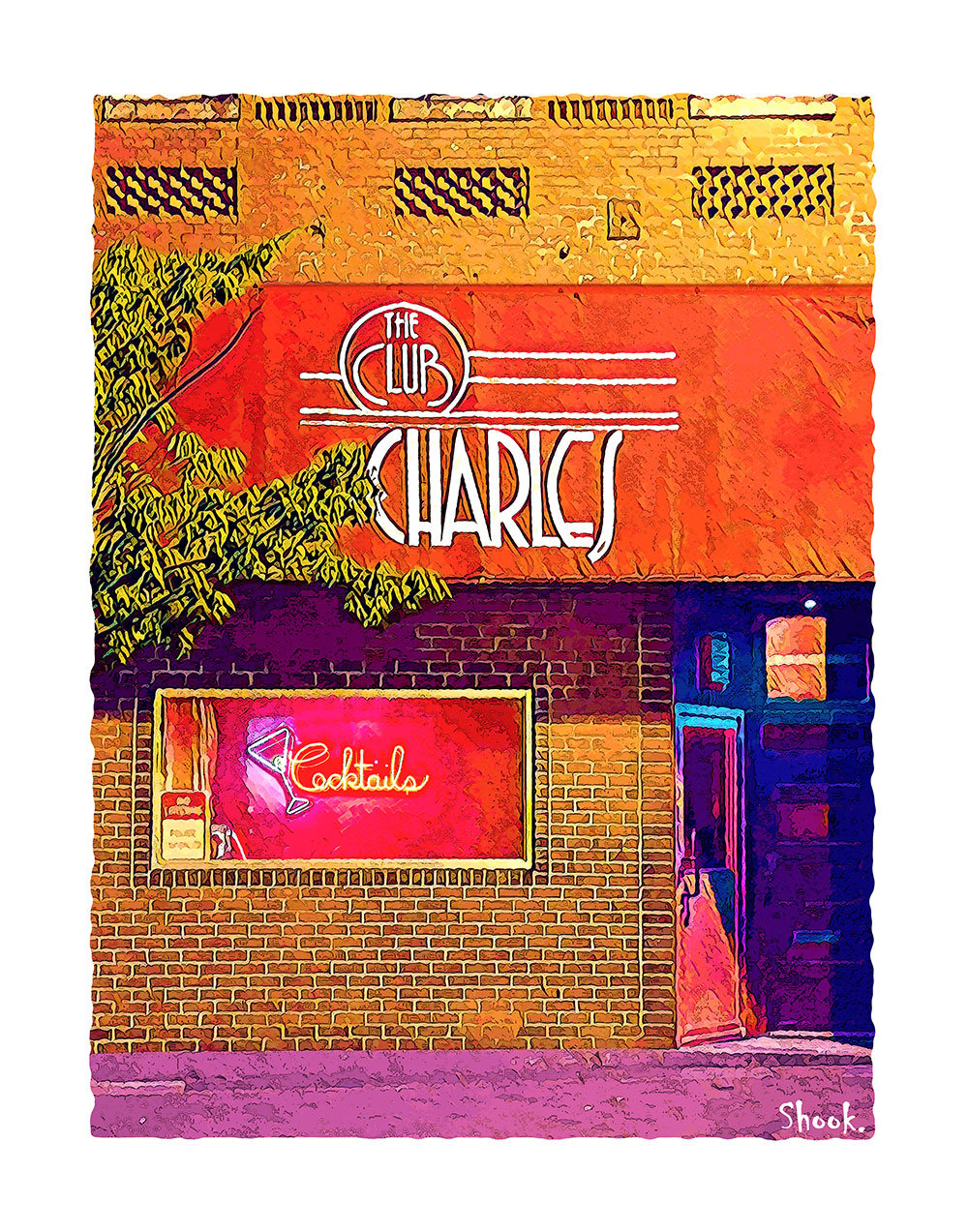 Club Charles, Baltimore MD Art Print (Multi-size options)