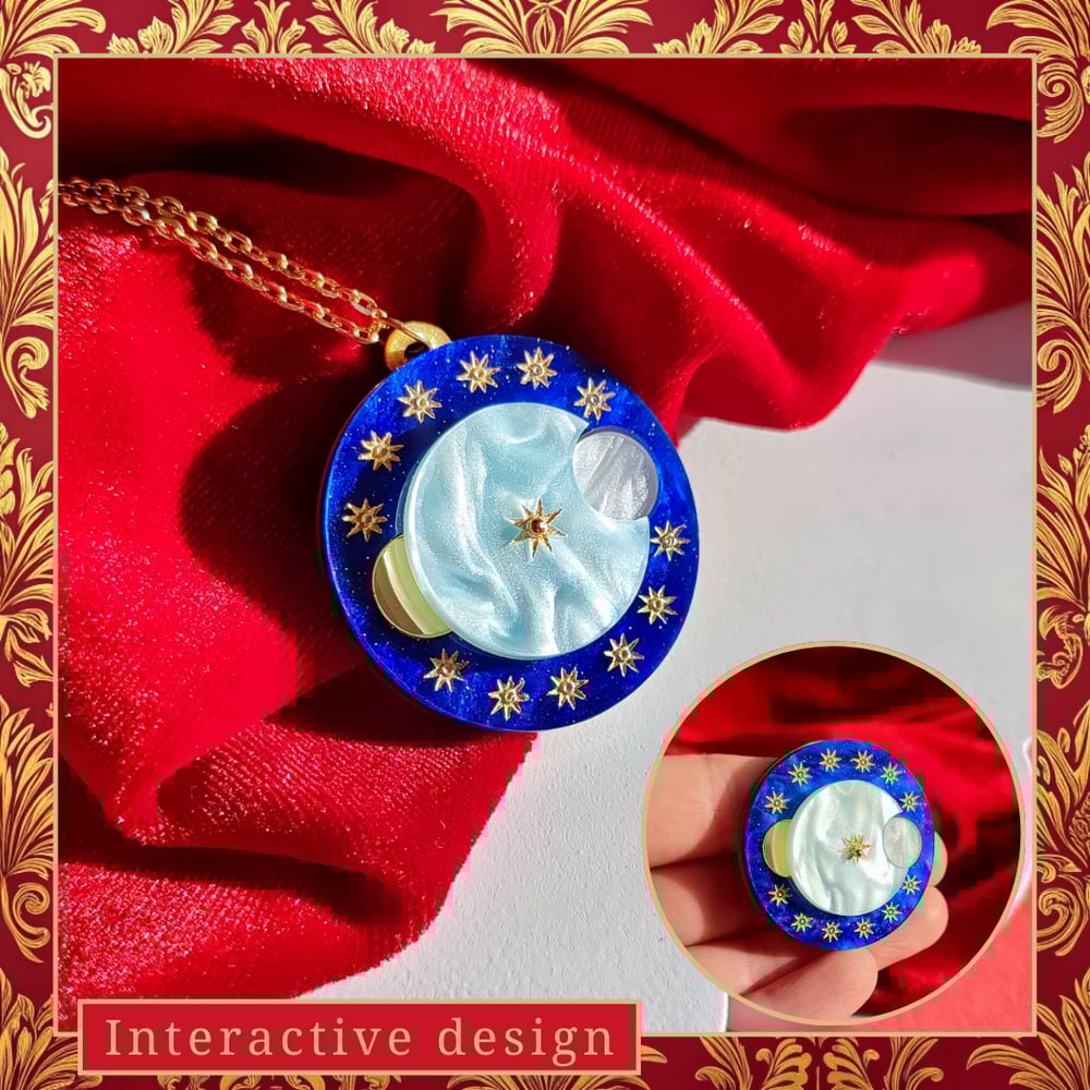 Image of Rotating Byzantine Celestial Statement Necklace & Brooch