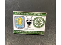 Image 2 of Villa V Celtic Champions league match Badge available with claret border and green border