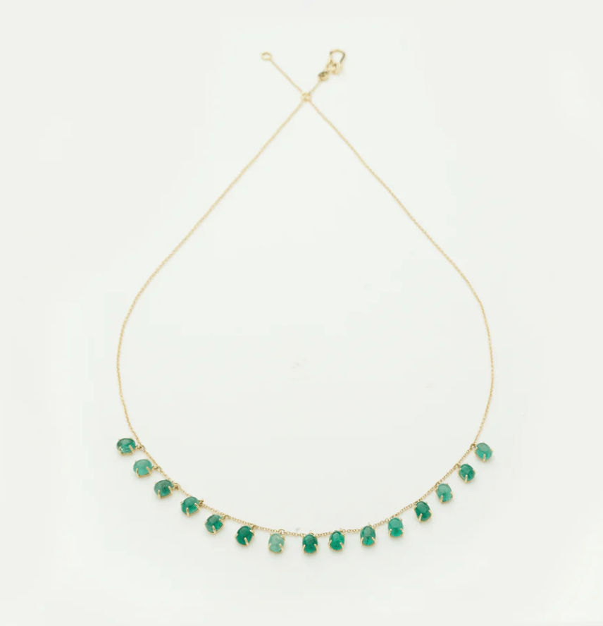 Image of 18 kt and Emeralds Necklace