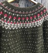 Image 1 of Toadstool - Icelandic wool sweater - Moor green - Preorder