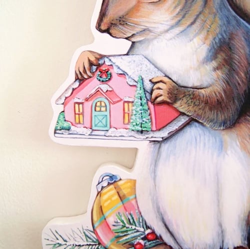 Image of Christmas Squirrel plaque