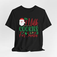 Image 1 of Milk Cookies For Santa Short Sleeve T-shirt