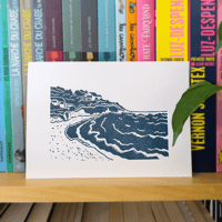 Linogravure Mer de Bandol