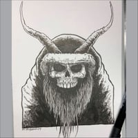 Image 2 of Krampus 1 original pen and ink art