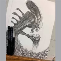 Image 2 of Alien  original pen and ink art