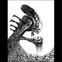 Image 1 of Alien  original pen and ink art