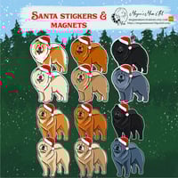 Image 2 of Santa Chows Stickers and Fridge Magnets