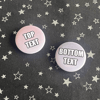 top / bottom text badges!