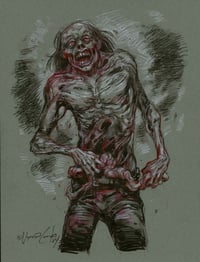 Zombie holding intestines