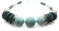 Image 1 of NEW - ONE OFF Peruvian Amazonite and Chrysocolla Necklace