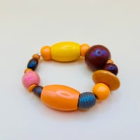 Image 1 of Sunset Glow Wooden Bead Bracelet