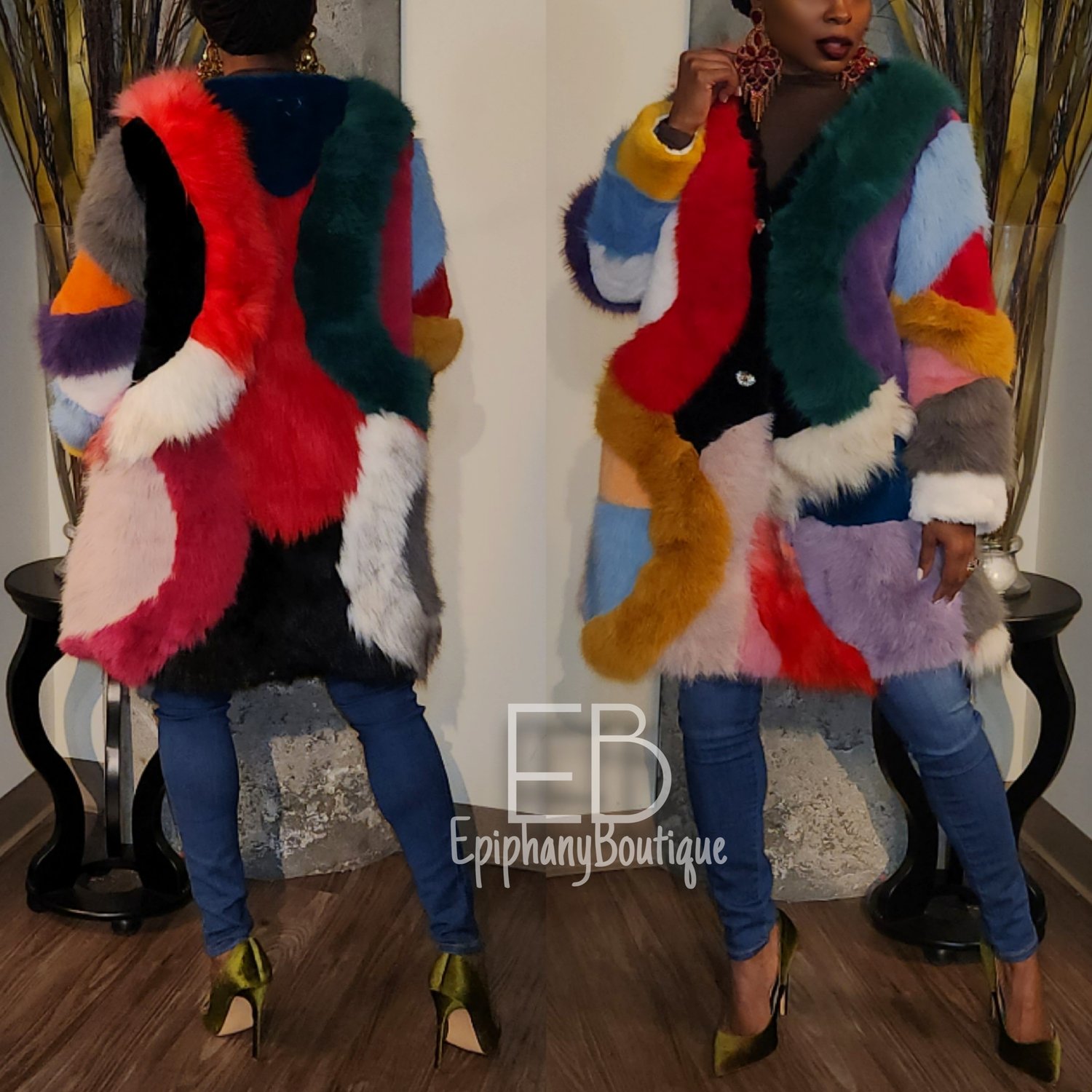 Image of The Estate' Multi-Color Fur Coat