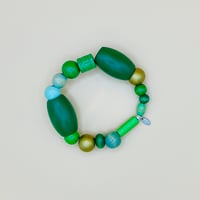 Image 1 of Meadow mist wooden bead bracelet 