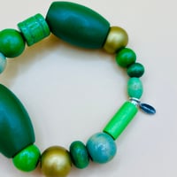 Image 2 of Meadow mist wooden bead bracelet 