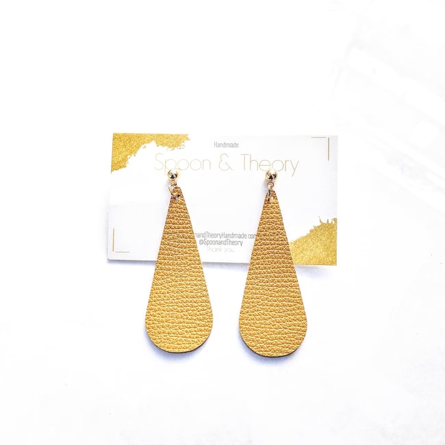 NEW Tulip Mustard Teardrop Earrings