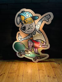 Skater dog wall lamp