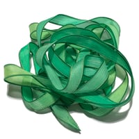 Image 4 of 1PC. LIME SQUEEZE 42" Hand Dyed Finished Edge Silk Wrist Wrap Bracelet/Jewelry Ribbons