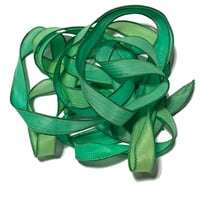 Image 6 of 1PC. LIME SQUEEZE 42" Hand Dyed Finished Edge Silk Wrist Wrap Bracelet/Jewelry Ribbons