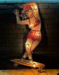 Image 1 of Longboard Girl wall lamp