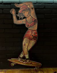 Image 2 of Longboard Girl wall lamp