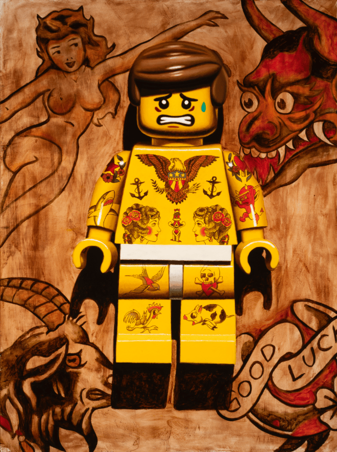 Image of Lego Tattoo 12x16 Print