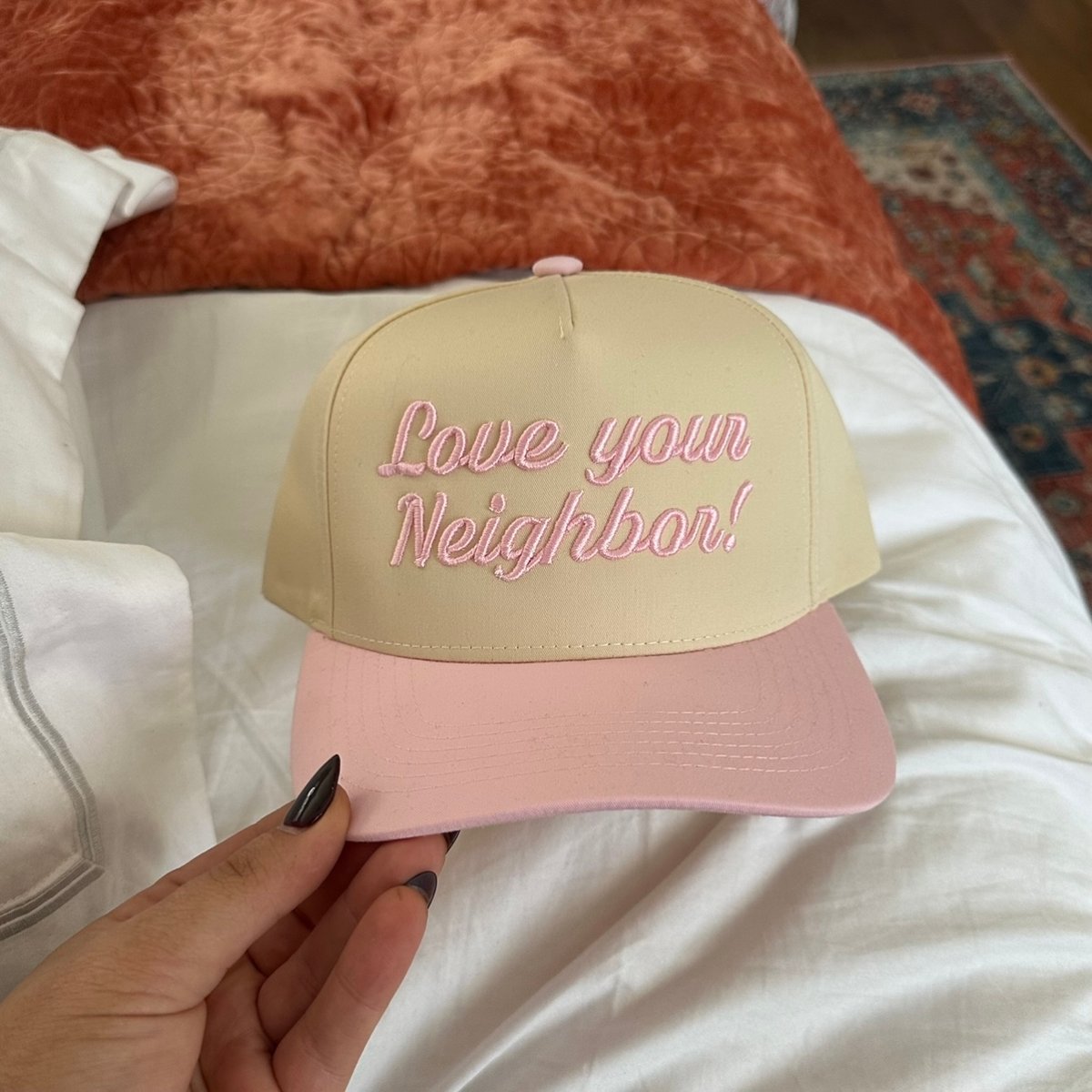 Image of pink / natural hat