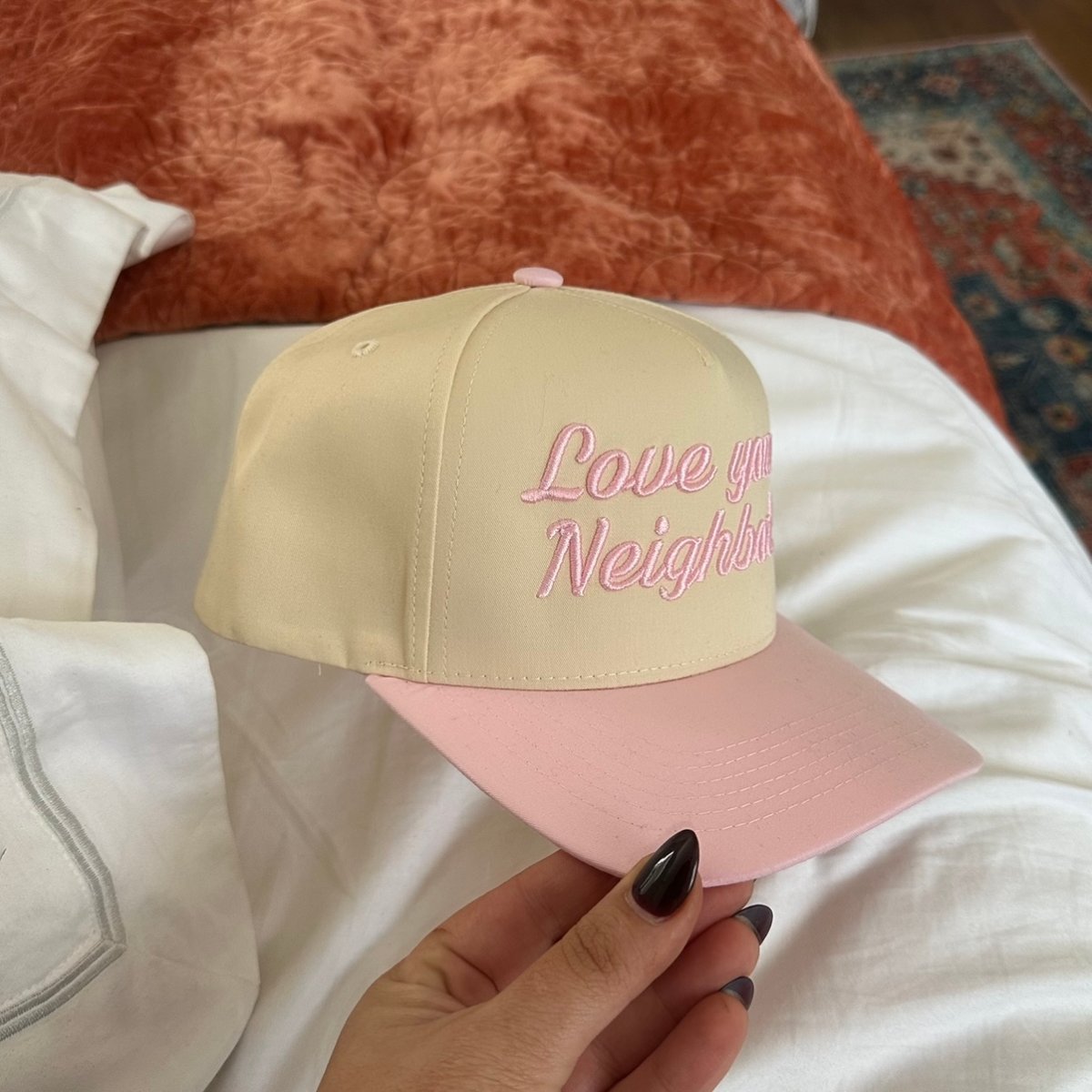 Image of pink / natural hat