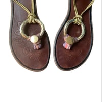 Image 2 of Golden Ring Lace Up Sandals
