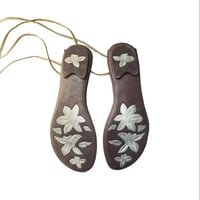 Image 3 of Golden Ring Lace Up Sandals