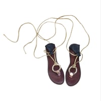 Image 4 of Golden Ring Lace Up Sandals