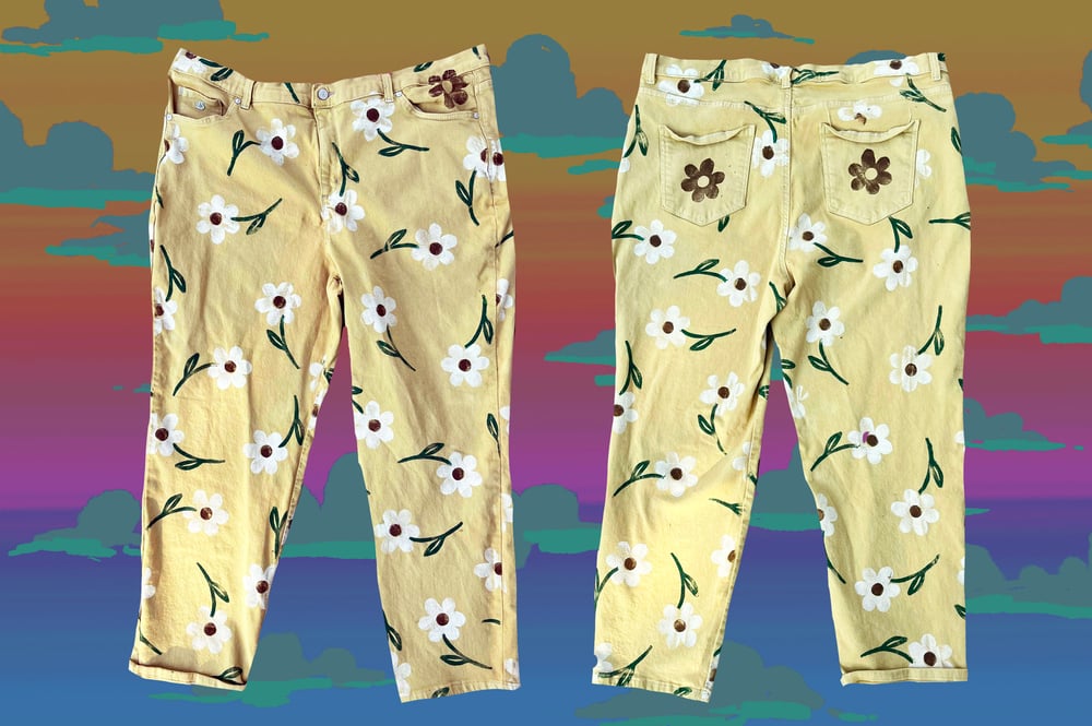 Image of Ready to ship stemmed daisy pants- sizes 4, 12/14, and 22