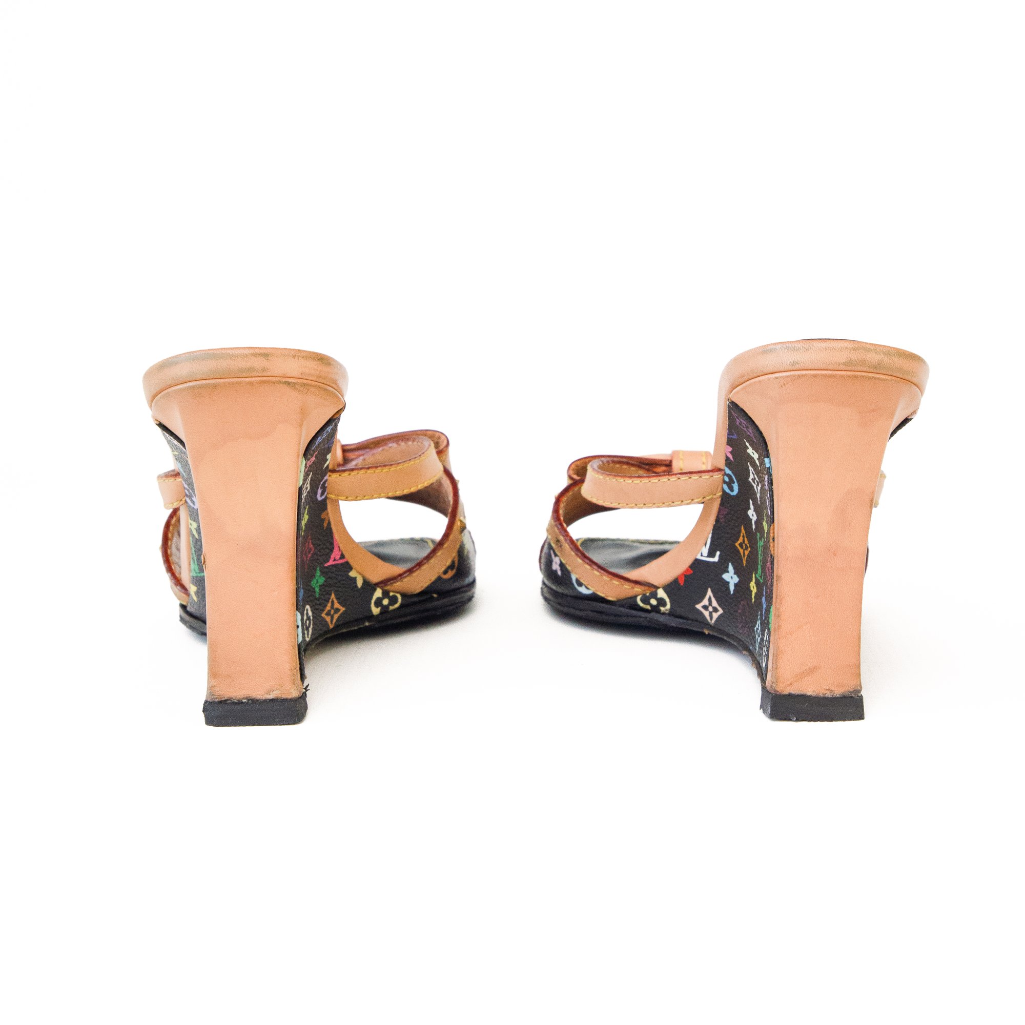 Image of Louis Vuitton Murakami Monogram Wedge High Heels