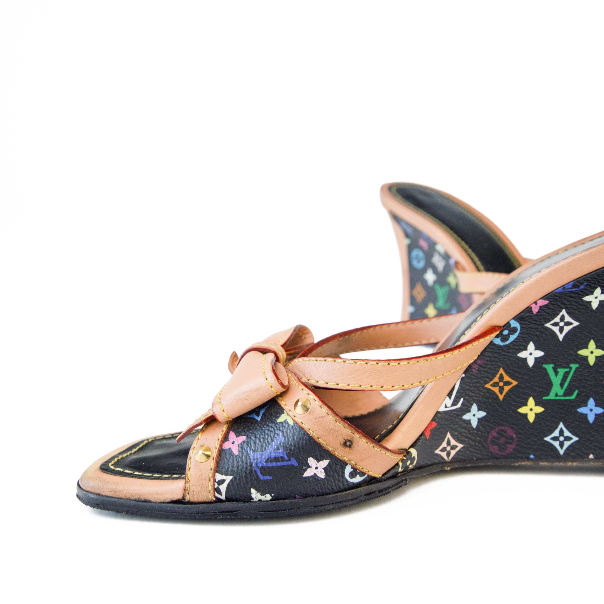 Image of Louis Vuitton Murakami Monogram Wedge High Heels
