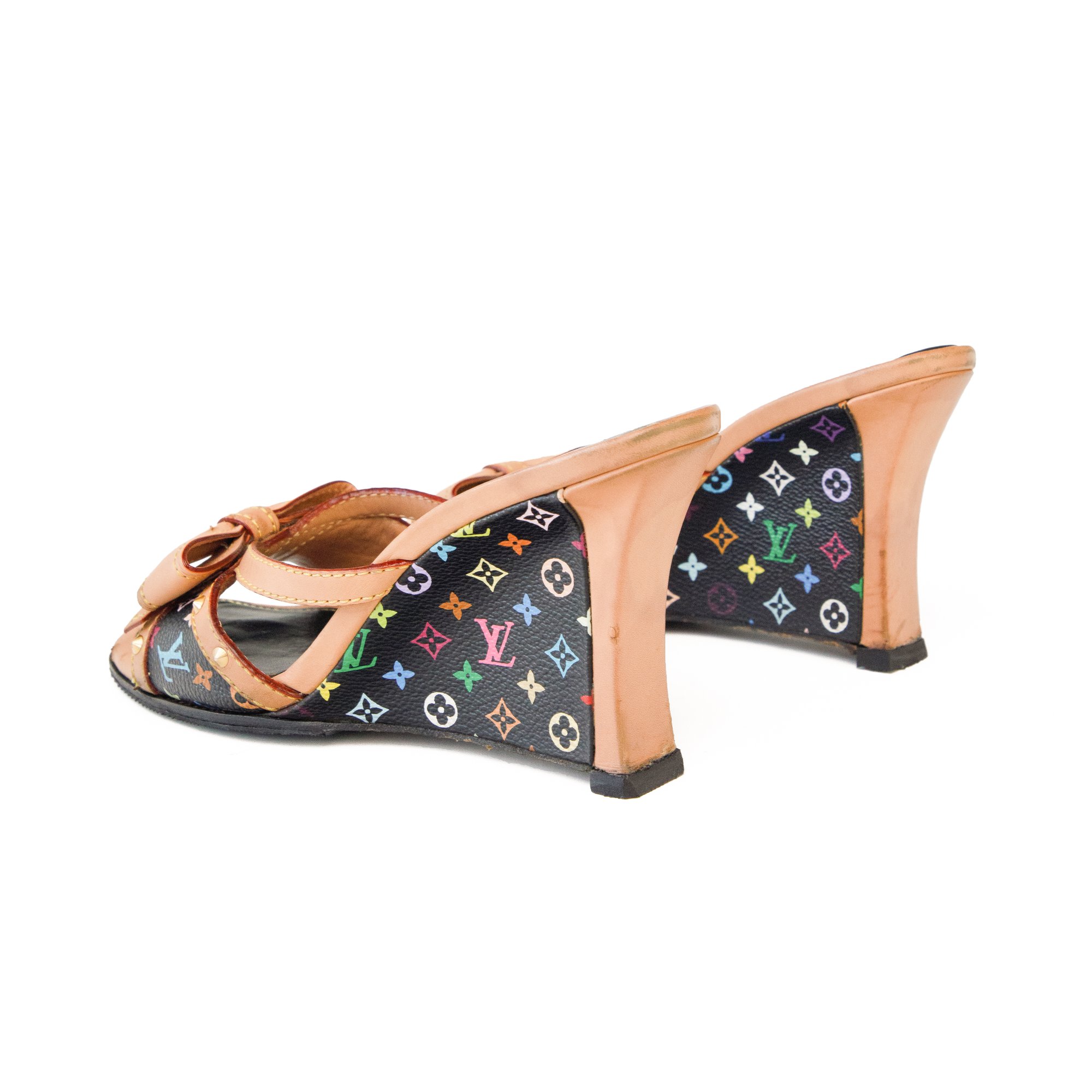 Image of Louis Vuitton Murakami Monogram Wedge High Heels