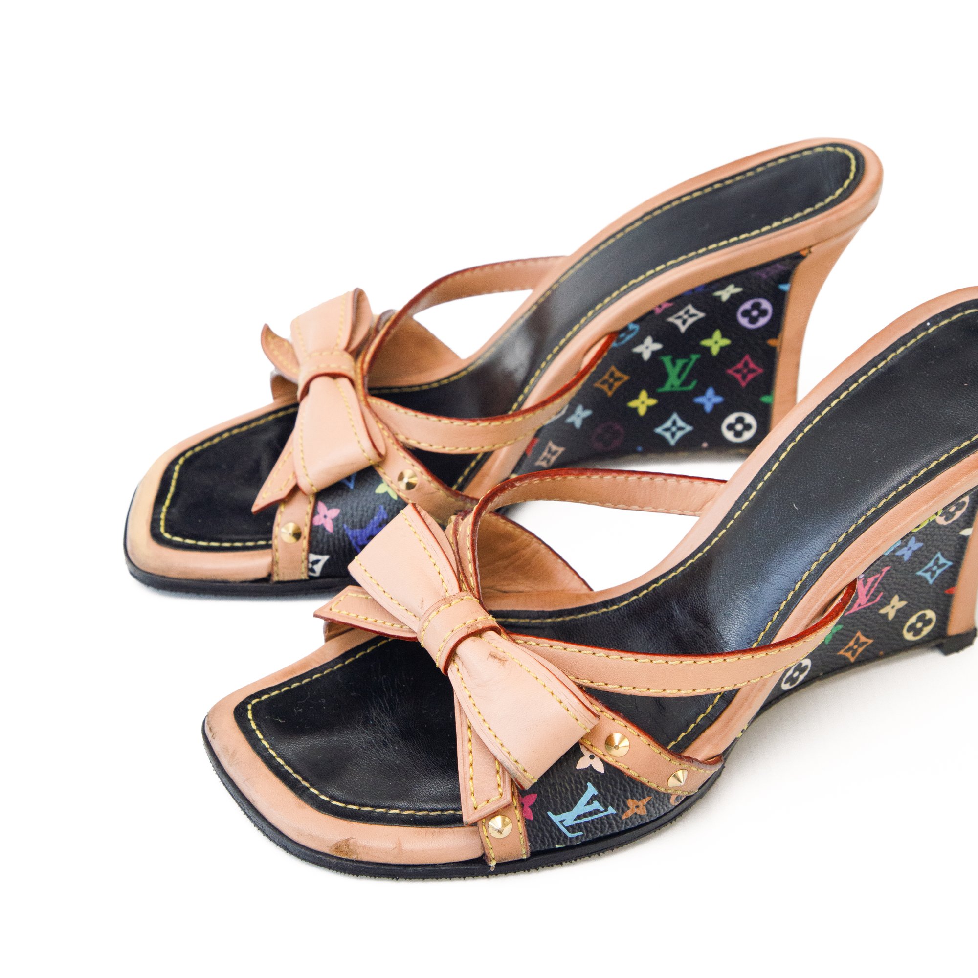 Image of Louis Vuitton Murakami Monogram Wedge High Heels