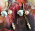 1920s white Murano bead freshwater pearl earrings  Image 2