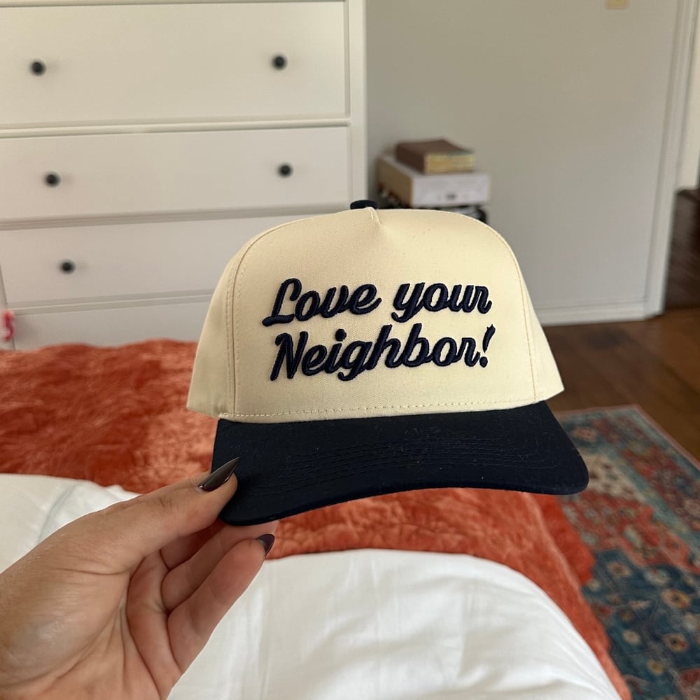 Image of navy/natural hat