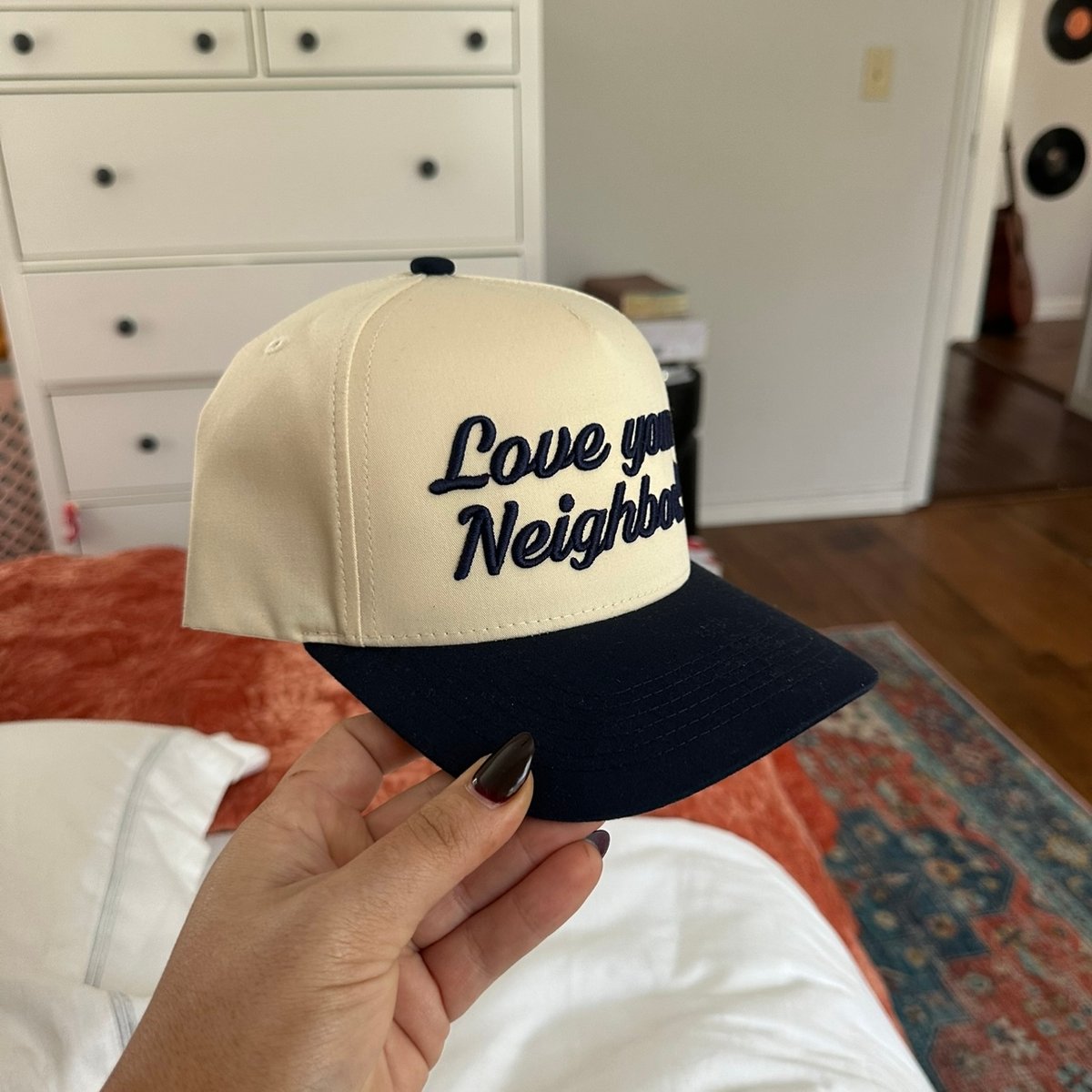Image of navy/natural hat