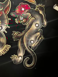 Pink Hat Panther wall lamp