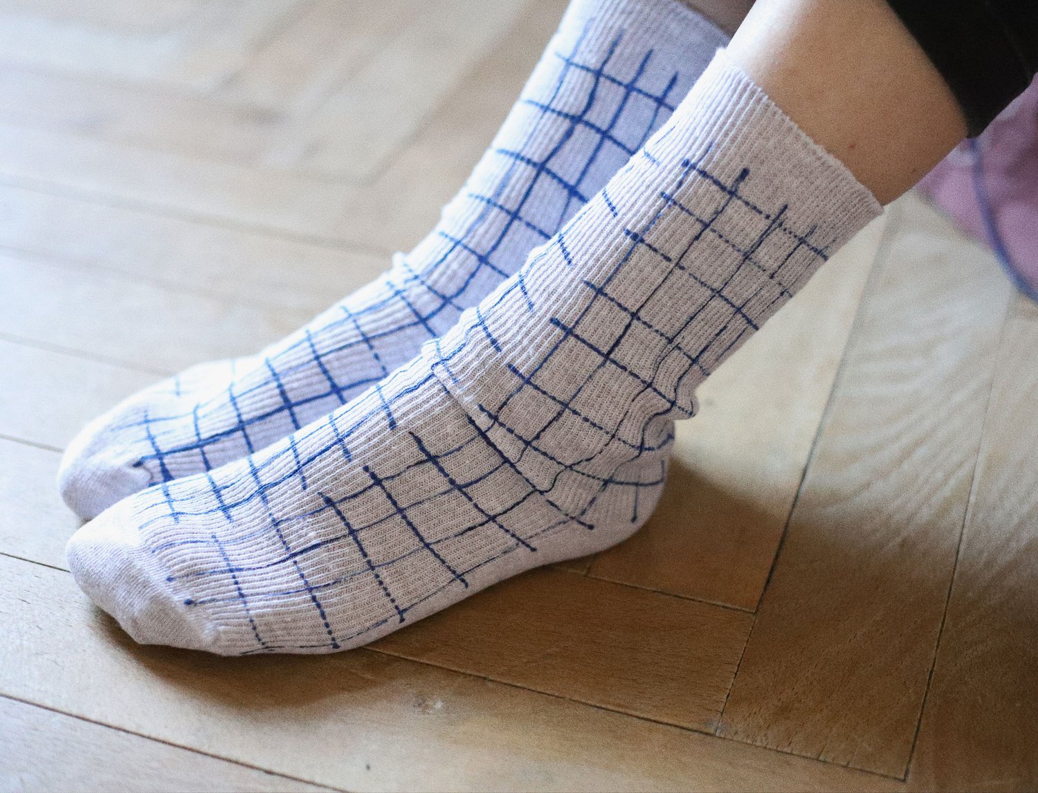 Image of BLUE GRID SOCKS - *** comming soon 