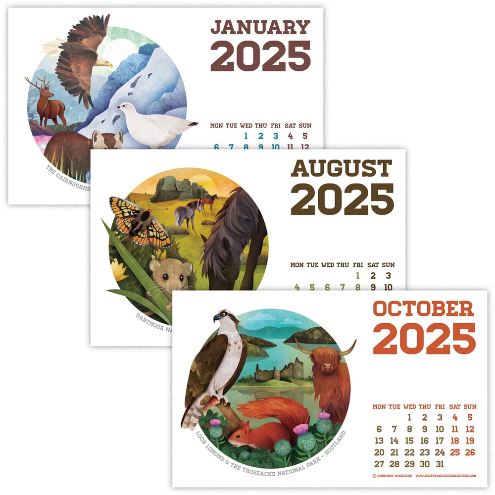 Image of National Parks Of The UK Computer Desktop Calendars