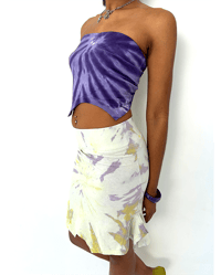 Image 3 of YELLOW/PURPLE DYE T-SKIRT - SIZE S