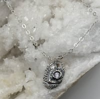 Image 1 of Dainty Lavender CZ & Fine Silver Necklace