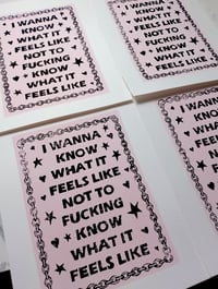 Image 2 of EMMA HARVEY 'I wanna know' Limited edition lino print (2024)